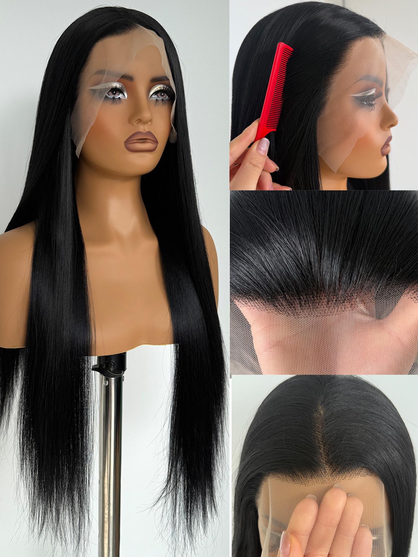 26 Inch Straight Lace Front Wigs Human Hair 150% Density  display picture 1