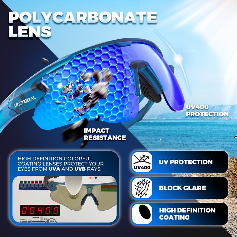 Polarized Sunglasses, 1 Count Outdoor Cycling Sports UV400 Protection Lightweight Eyewear, MTB Mountain Road Bicycle Fishing Jogging Driving Riding Glasses, Outdoor Cycling Accessories