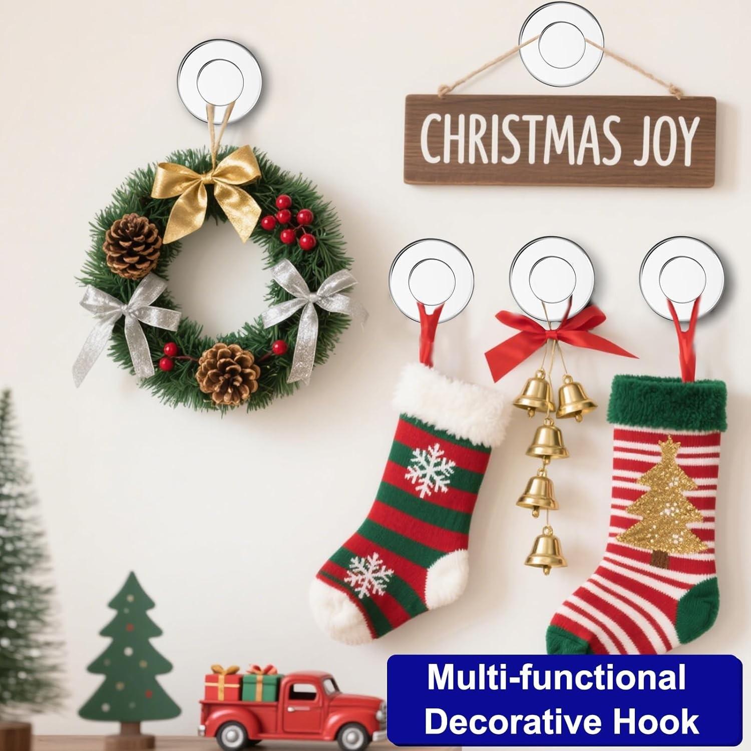 Suction Cup Hook, Waterproof & Rust Proof Hook, Multipurpose Hook for Shower, Bathroom, Kitchen, Glass Door, Mirror, Ceramic Tile