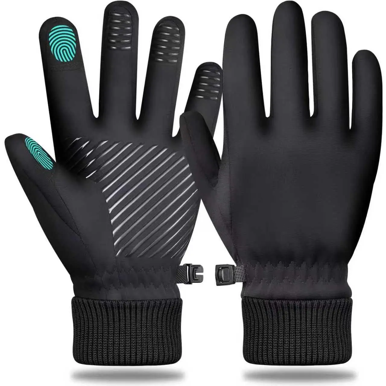 Outdoor activitiesWaterproof Winter Gloves with Cotton Layer and Soft Smooth Lining |   Touchscreen Fingers for Easy Phone Use, Water Resistant Shell, Silicone Palm Grip, Comfortable Fit for Outdoor Sports