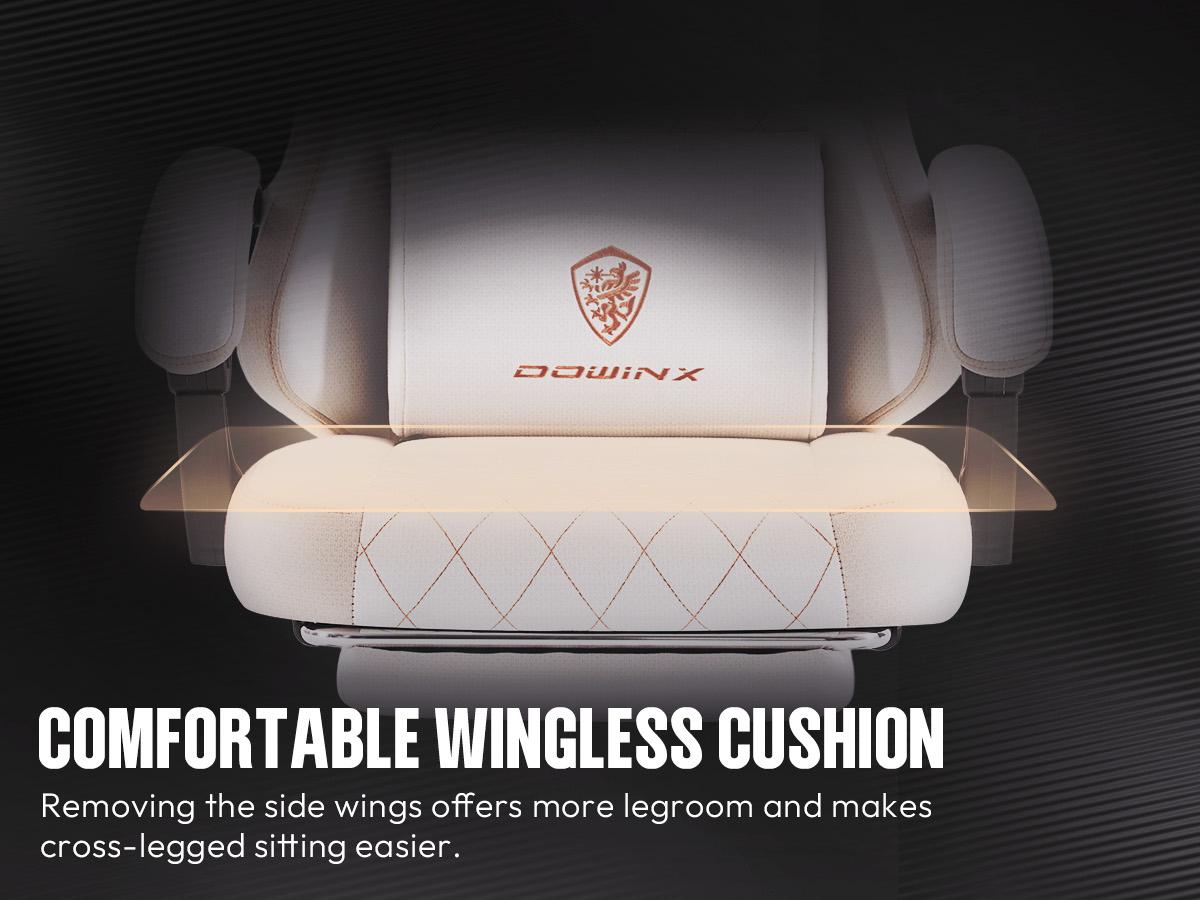 Dowinx Lumbar Massage Support office game Chair, spring cushion fabric, foot pedal ergonomic chair 300 LBS