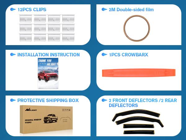 Nilight in Channel Rain Guards for Jeep Grand Cherokee 2011 2012 2013 2014 2015 2016 2017 2018 2019 2020 Vent Window Visors-4pcs Car Vehicle Automotive Replacement dealsforyoudays Truck Glass