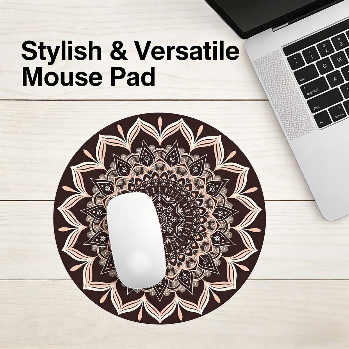 Fashion Gyro Round Mouse Pad, Anti-Slip Rubber Base, Gaming Mouse Pad, Office Desk Mat, Gift for Girls and Women, 7.87 Inches