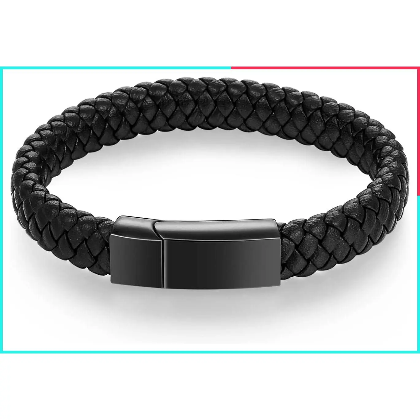 Cremation Jewelry Leather Urn Bracelet for Ashes Memorial Bangle Keepsake for Women Men
