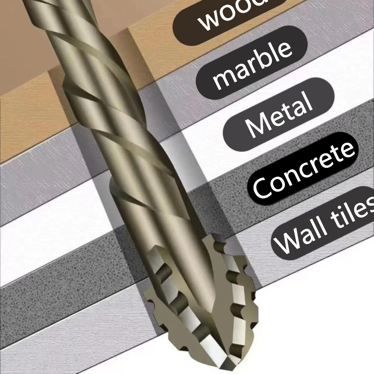 4-pack new upgraded version four-edged serrated eccentric dry full tile ceramic glass marble concrete stainless steel