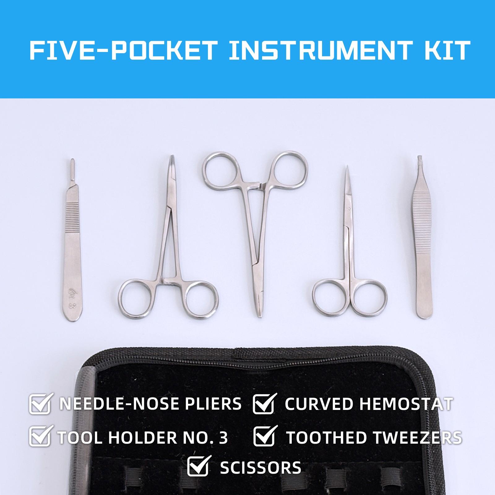 [12PCS-Suturing Training Model] - Student Learning Training Simulator Pad, Silicone Material Model, Tool Kit + 1 Simulated Arched Skin Training Pad, Suitable for Wound Suturing Training, For Educational Use Only.