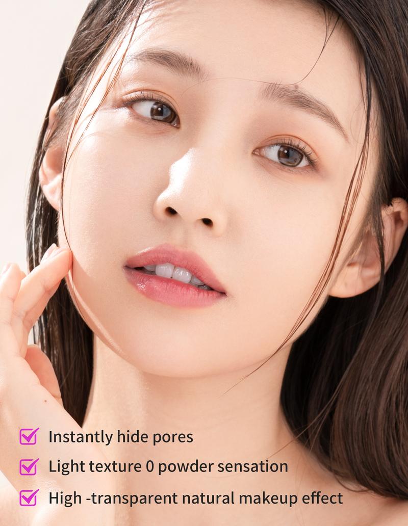 RTETETOK Makeup Setting Cream Oil Control Waterproof Matte Long-lasting Flawless Facial Makeup with Mirror Non-Lossing Powder Silky Cosmetic Smooth