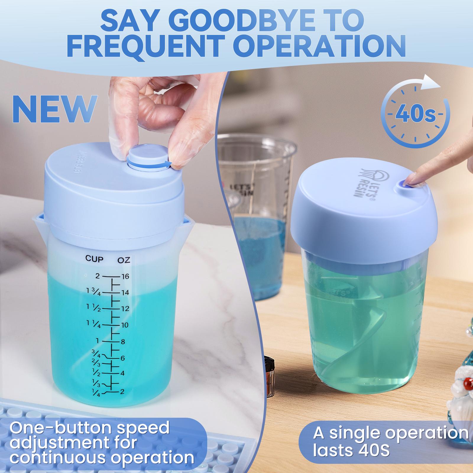 Auto Resin Mixer, Hands-Free Easy Clean Epoxy Resin Mixer with Silicone Mixing Cup, Electric Epoxy Resin Mixer for Epoxy Resin - Let's Resin