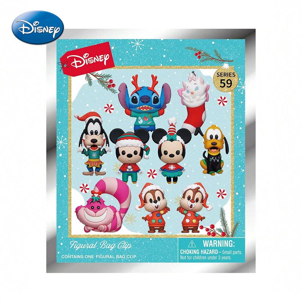 1PCS Disney Officially Licensed Mickey Minnie And Stitch Blind BagKeyring, Keychain Series Figures 3D Anime Character Mystery Bulk Bag Clip Pendant One Random Disney Character For Friends For Birthday Christmas Souvenir Collection And Holiday Gifts