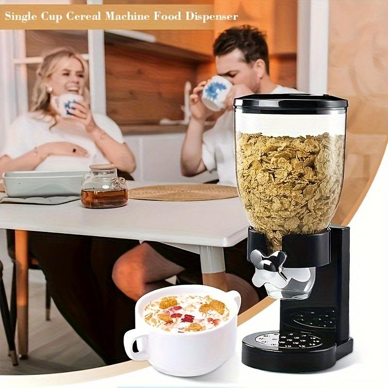 Dual-control dry food dispenser, leak-proof design, large capacity for storing grains, oats, rice, and nuts