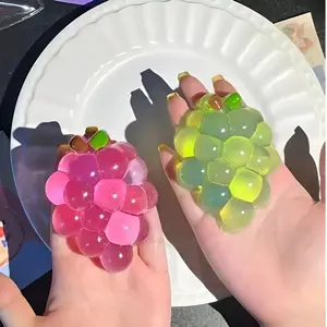 Taba Squishy Handmade Grape Squeeze Toy Sticky Fruit Stress Relief Slow Rebound Sensory Fidget Toy for Anxiety and Focus Gift