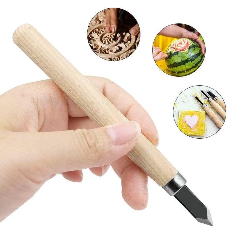 Wood Carving Tool Set 12 Pieces, Durable Steel Sculpting Knife, Essential for DIY Woodworking and Handicrafts, Perfect for Creative Projects