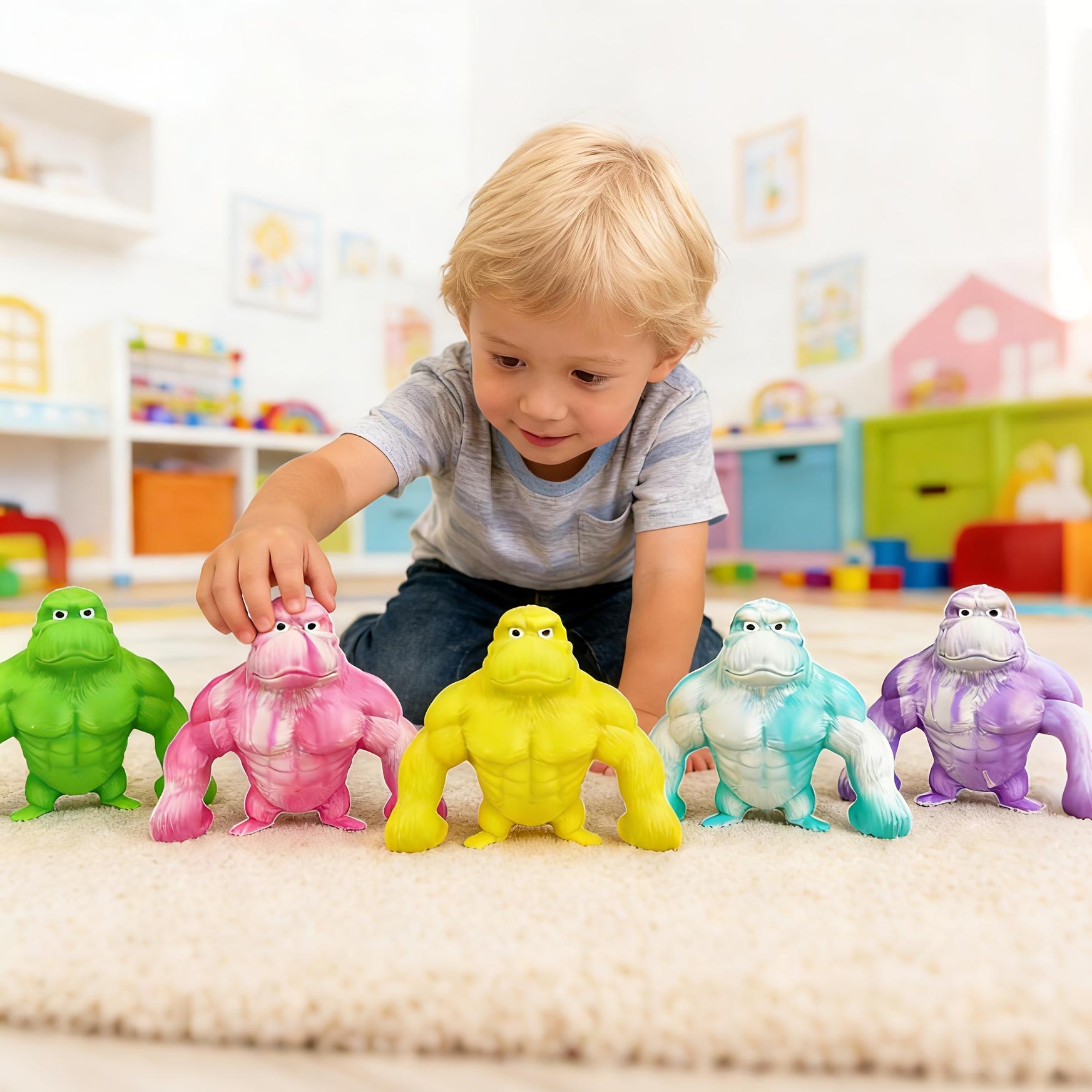 Super Stretchy Gorilla Fidget Toy, Squeeze Monkeys Stretchy Monkey- Original Sensory/Fidget Collectible Toys Holiday Party Gifts, Christmas, Halloween, Easter Basket Stuffing.The Filling Material Is PVA Sponge, Not Sand