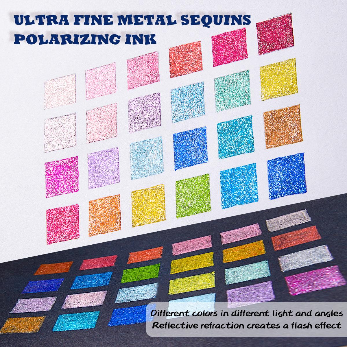 Glitter Gel Pen Set, 6 Counts/set 1.0mm Fine Tip Large Capacity Colored Drawing Pen, Sparkle Paint Pen for DIY Craft Making, Coloring, Doodling