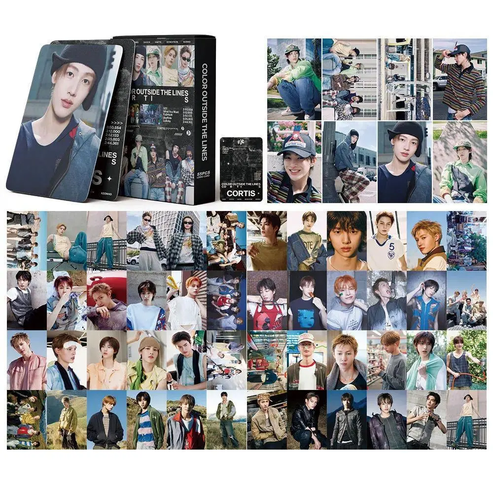 55Pcs/Set Idol CORTIS New Album Song Blue Lips Lomo Cards Postcards Martin James Juhoon Seonghyeon Keonho Fans Gifts Collection