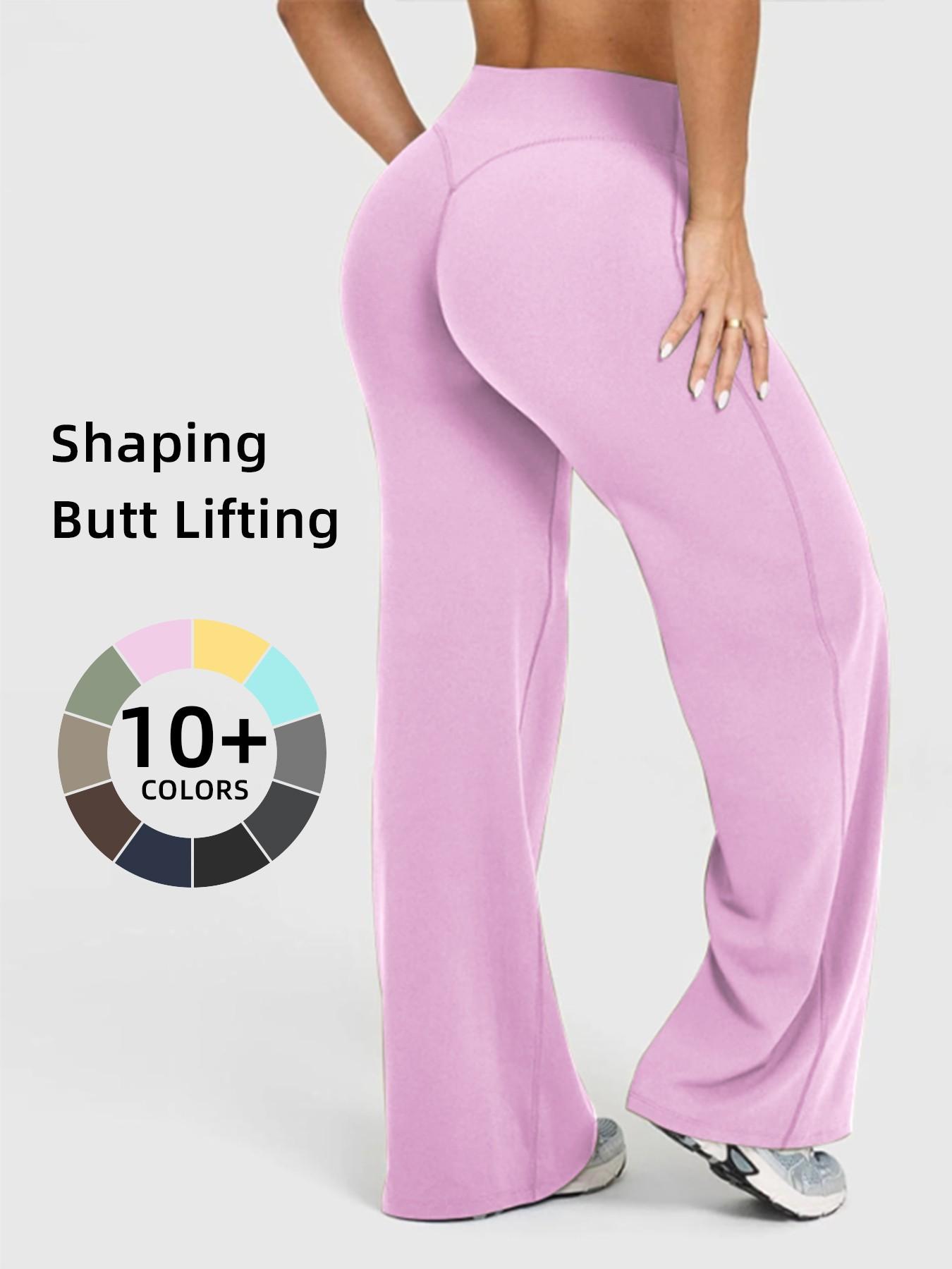 Women's High Waisted Elastic Loose Fit Straight Leg Pants, Butt Lifting Outdoor Casual Pants, Suitable for Yoga and Pilates, Comfortable Daily Wear, High Waist Design