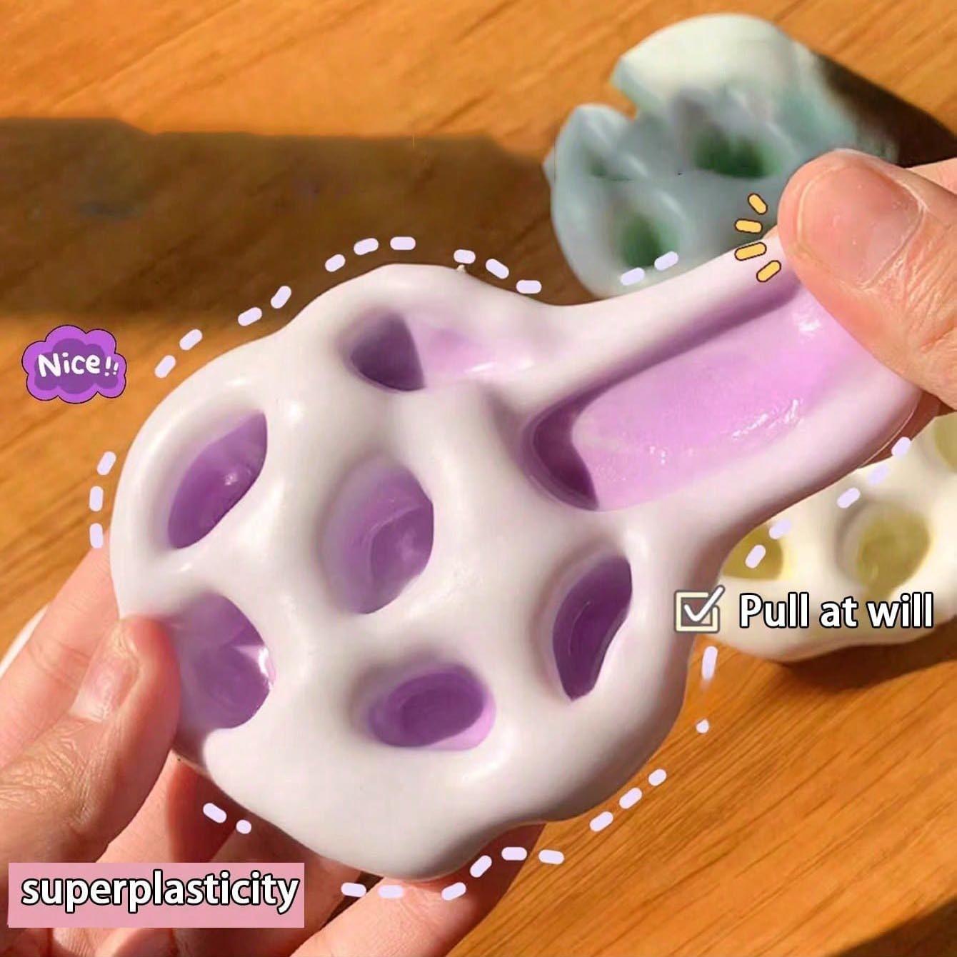 3pcs Handmade Mochi Stress Relief Toy, Soft Squishy Glutinous Texture with Thin Ice-Skin Feel, Squeeze to Relieve Stress, Ideal Gift for Office, Parties and April Fool's Day (No Air Pump)