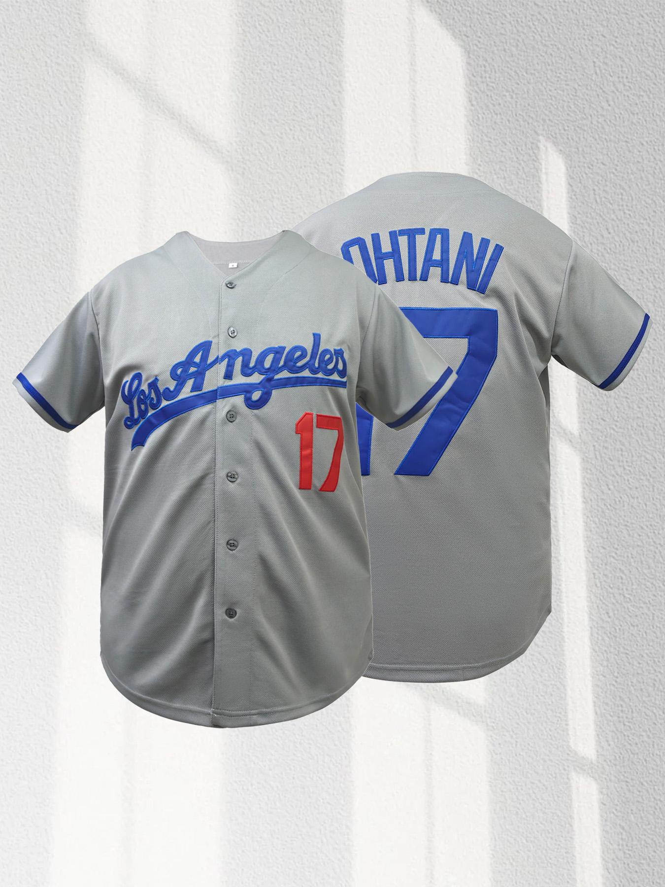 Men's Letter & Figure Patched Button Front Baseball Jersey,Casual Loose Short Sleeve V Neck Baseball Top for Fall & Winter, Men's Sportswear for Training & Competition, Baseball Shirt