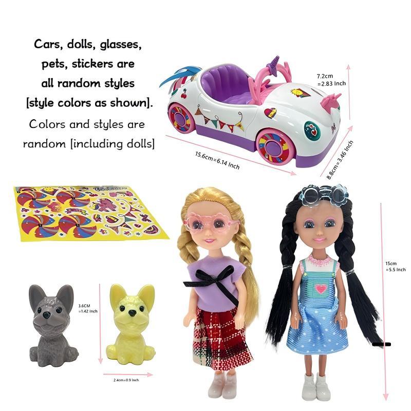 Cute Mini Car Model Doll Accessory, 5.5 Inch Baby Doll, Unisex Toy, No Battery Required, Perfect for Collectors and Kids