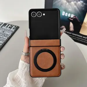360 Rotating Magnetic Ring Bracket Holder Phone Case For Samsung Galaxy Z Flip 7 6 5 4 3 Flip7Flip6 Flip5 Flip4 Flip3 5G Cover