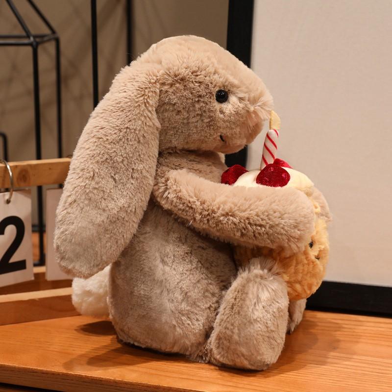 31cm Valentine's Day Bonnie Rabbit Plush Toy, Holding Heart Rose Cake, Soft Handfeel, Perfect Gift for Girlfriend, Easter and Proposal 31cm Valentine's Day Bonnie Rabbit Plush Toy, Holding Heart Rose Cake, Soft Handfeel, Perfect Gift for Girlfriend, Easter and Proposal