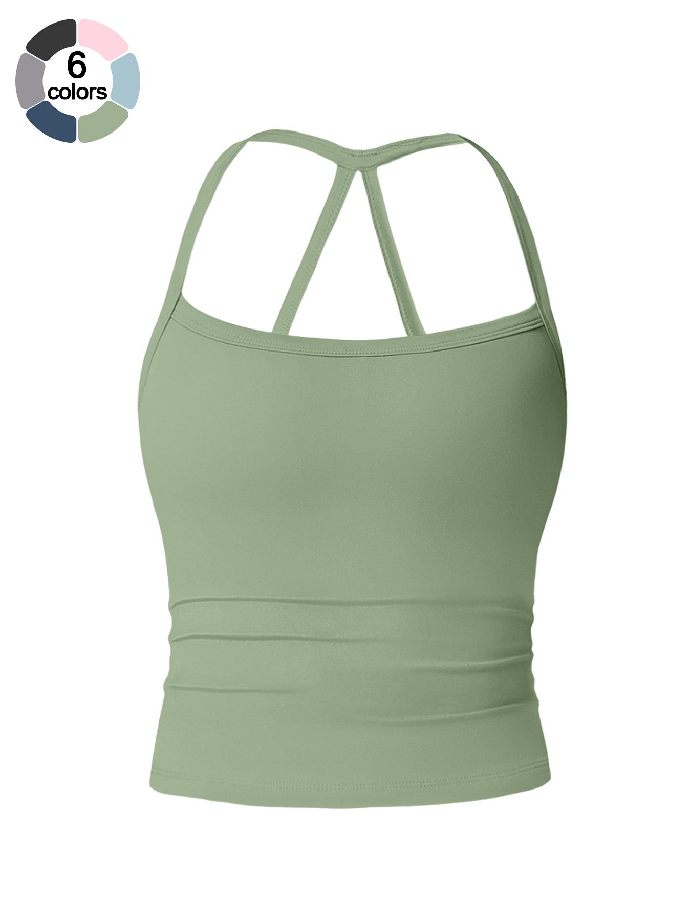 Women's Sporty Fitted Tank Top, Comfortable Breathable Fabric, Lightweight Wear, Hollow Back Design, Enhances Fashionability, Sporty Cami Top