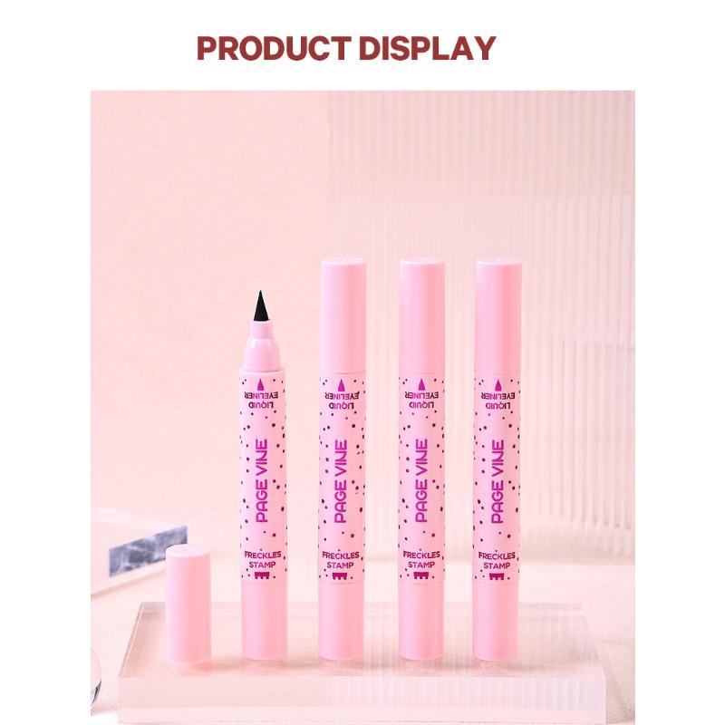PAGE VINE Natural Freckle Pen Double Head Eyeliner Long Lasting Easy Coloring Makeup Freckle Eyeliner