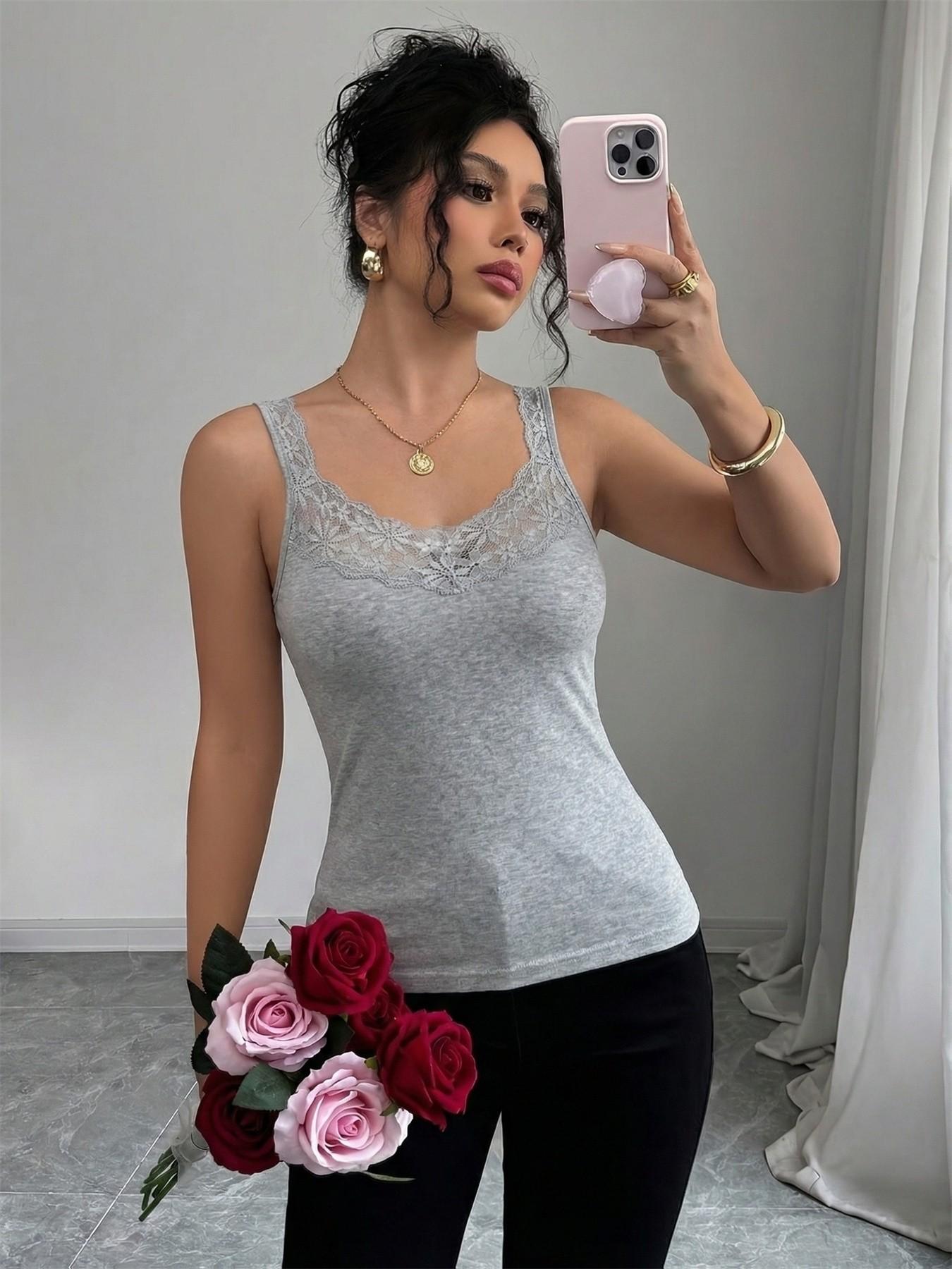3PCS Summer Cool Lace Cami, The Ultimate Street Style Essential for Trendy Girls.