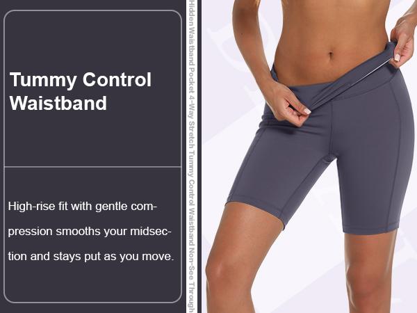 VILIGO 3-Pack 8" Biker Shorts for Women – High-Waisted Yoga Shorts with Tummy Control, Hidden Pocket, Stretchy & Soft, 75% Nylon, 25% Spandex, Perfect for Workout & Casual Wear