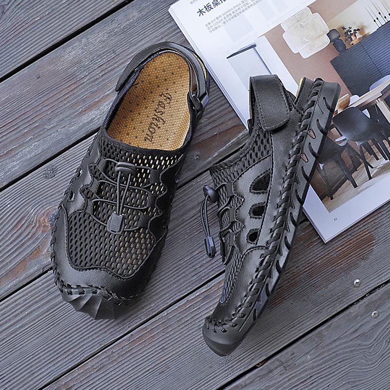 Handmade New Sandals, Durable Anti-Slip Comfortable, Versatile Closed-Toe Outdoor Casual Shoes, Perfect for Leisure Activities