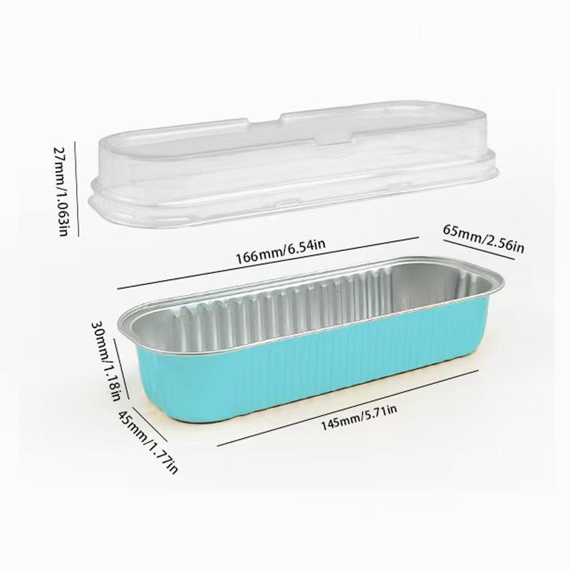 100/50-Pack Disposable Mini Loaf Pans with Lids  Aluminum Foil Rectangular Bakeware - Perfect for Desserts, Meal Prep & Takeout!