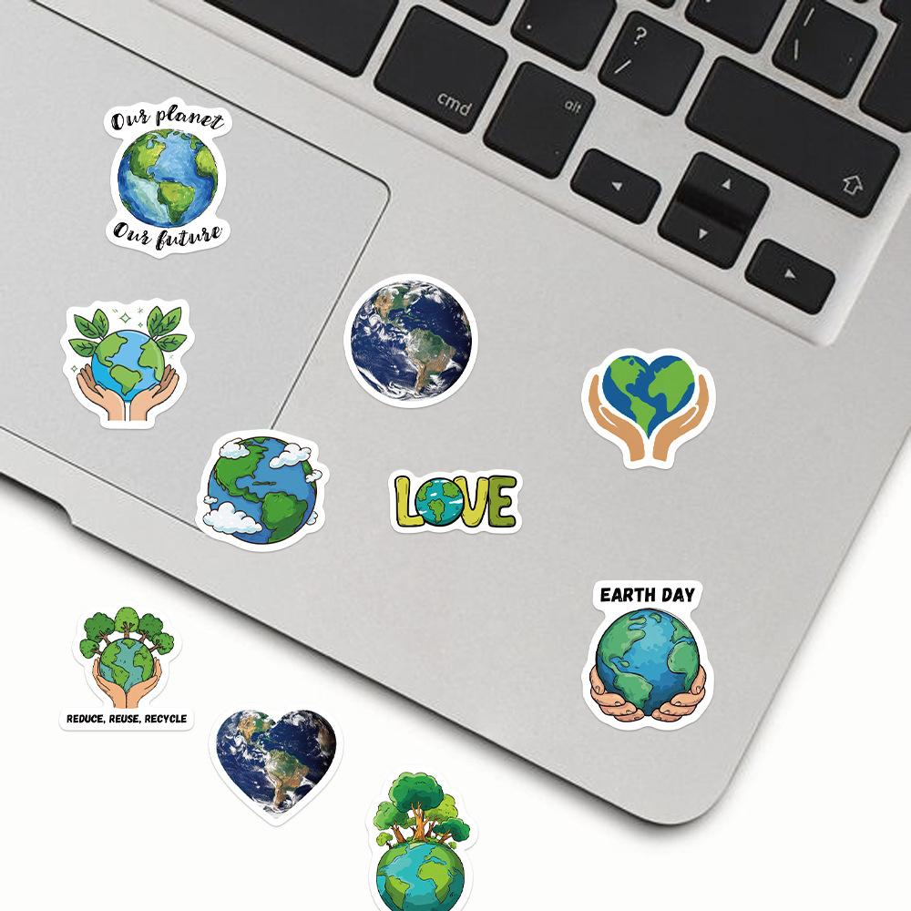 500pcs Earth Protection Roll Sticker Series Office Supplies Notebook Accessories Sealing Stickers for Cups, Laptops, Suitcases, DIY Notebook Decoration Stickers, Birthday Gifts