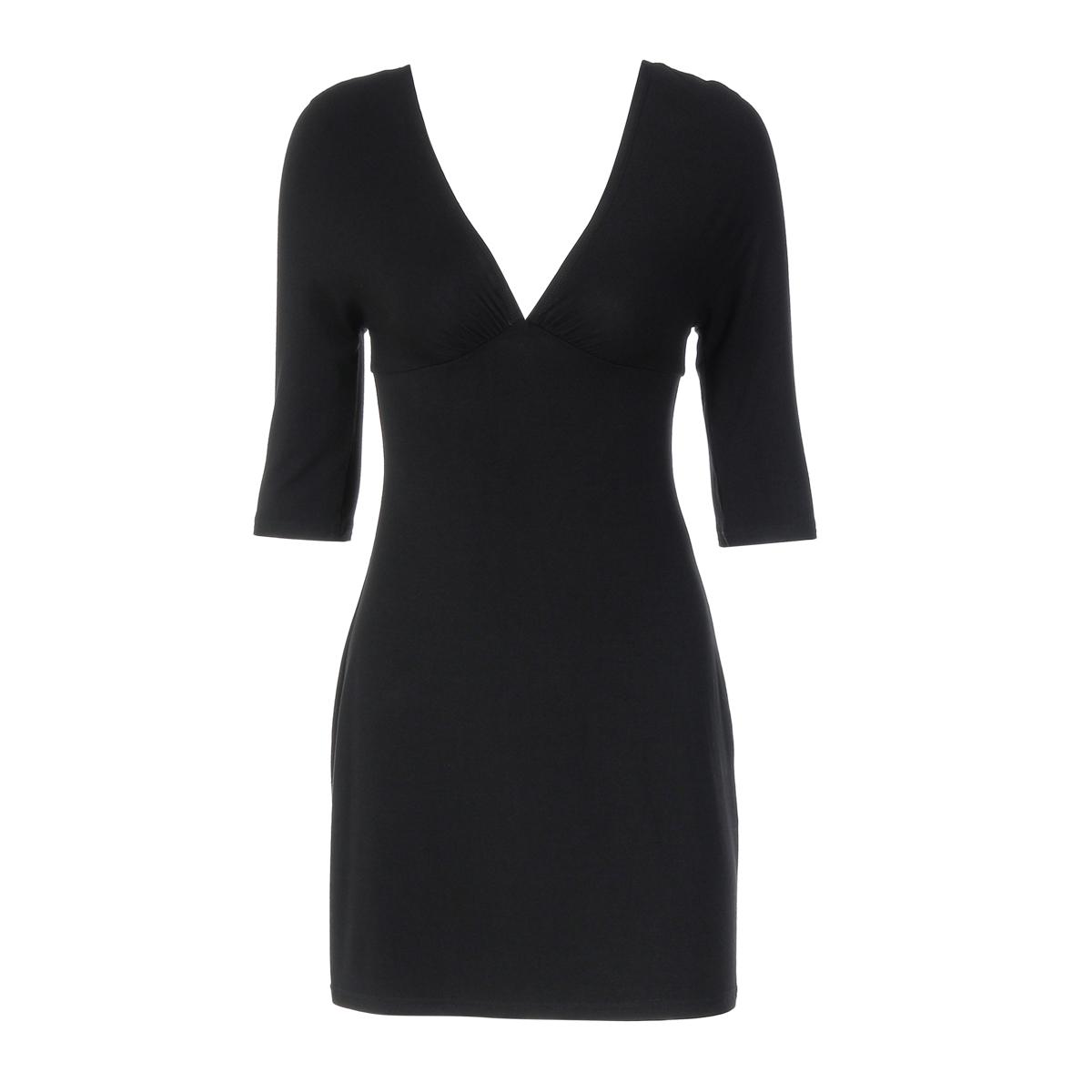 Women's Solid Color Sexy Deep V Neck Half Sleeves Bodycon Dress, Basic Plain Ruched Slim Fit A-line Mini Dress, Party Club Date Holiday Daily Casual Elegant Short Dresses For Ladies All Seasons Summer Fashion Chic Clothes Wear, Dresses with Sleeves