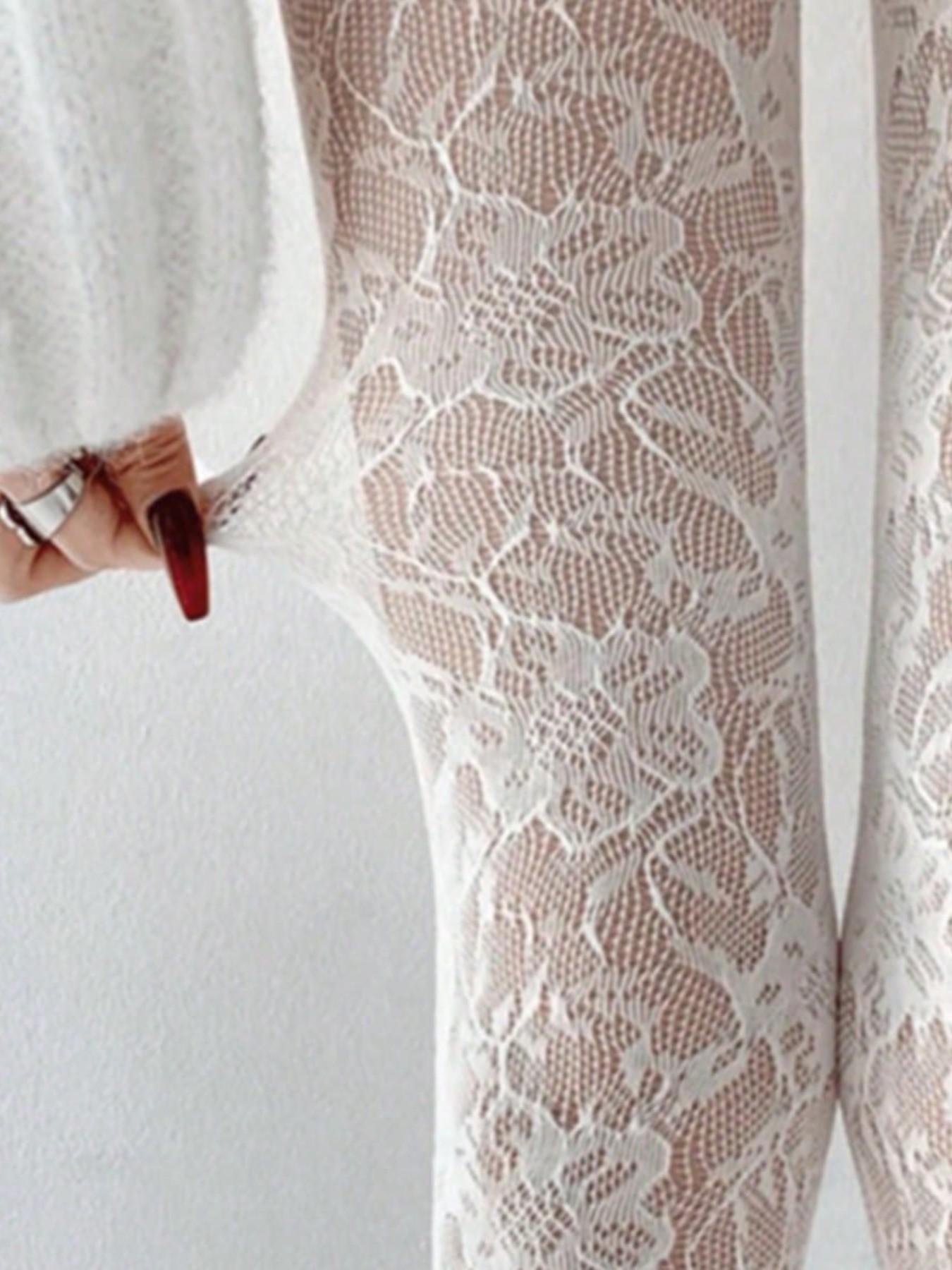 Women's Floral Fishnet Pantyhose, Thin Sweet Sexy Design, Comfortable Daily Wear, All over Print, Fitted Style, No Organic Textile