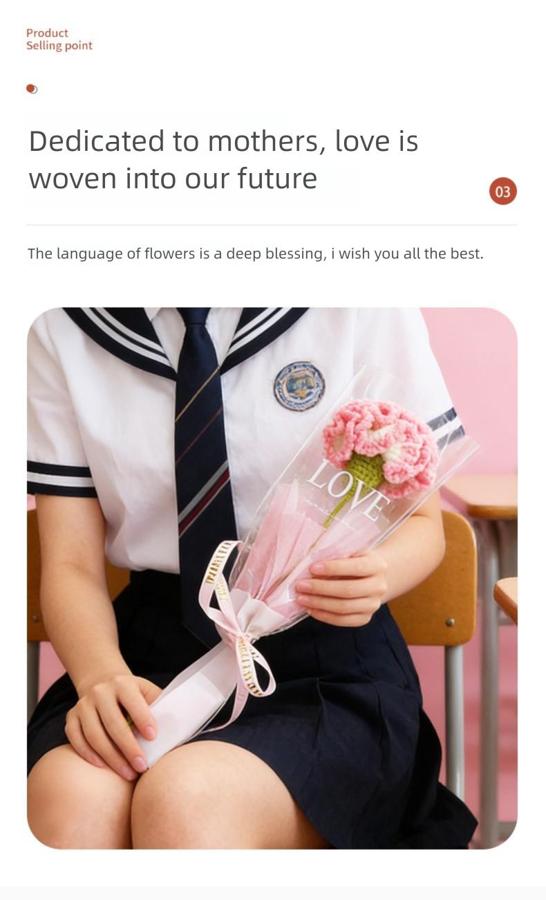 Gifts for Mom from Daughter Son - Cute Mothers Day, Birthday Gifts for Moms- Mother's Day Handmade Bouquet Sunflower Handmade Knitted Flower