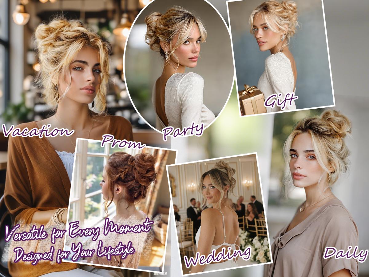 BARSDAR 2 PCS Messy Bun Hair Pieces - Elastic Brown Gray Messy Hair Bun Scrunchies Extensions for Women - Synthetic Thick Fluffy Updo Chignons Salt and Pepper Hairpieces Daily BARSDAR 2 PCS Messy Bun Hair Pieces - Elastic Brown Gray Messy Hair Bun Scrunchies Extensions for Women - Synthetic Thick Fluffy Updo Chignons Salt and Pepper Hairpieces Daily