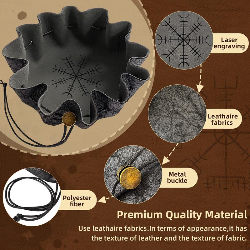 1pc Portable Drawstring Tray Bag, Multifunctional Storage Pouch for Tabletop Games Dice Jewelry Coins Keys, Display Organizer