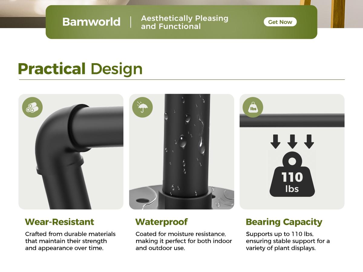 Bamworld Hanging Planters for Indoor Plants Plant Hanger Indoor Hanging Plant Holder Window Plant Shelves Metal Rod(Pot&Plant Not Included) 36.2in Indoor, Outdoor Christmas Decorations Bamworld Hanging Planters for Indoor Plants Plant Hanger Indoor Hanging Plant Holder Window Plant Shelves Metal Rod(Pot&Plant Not Included) 36.2in Indoor, Outdoor Christmas Decorations