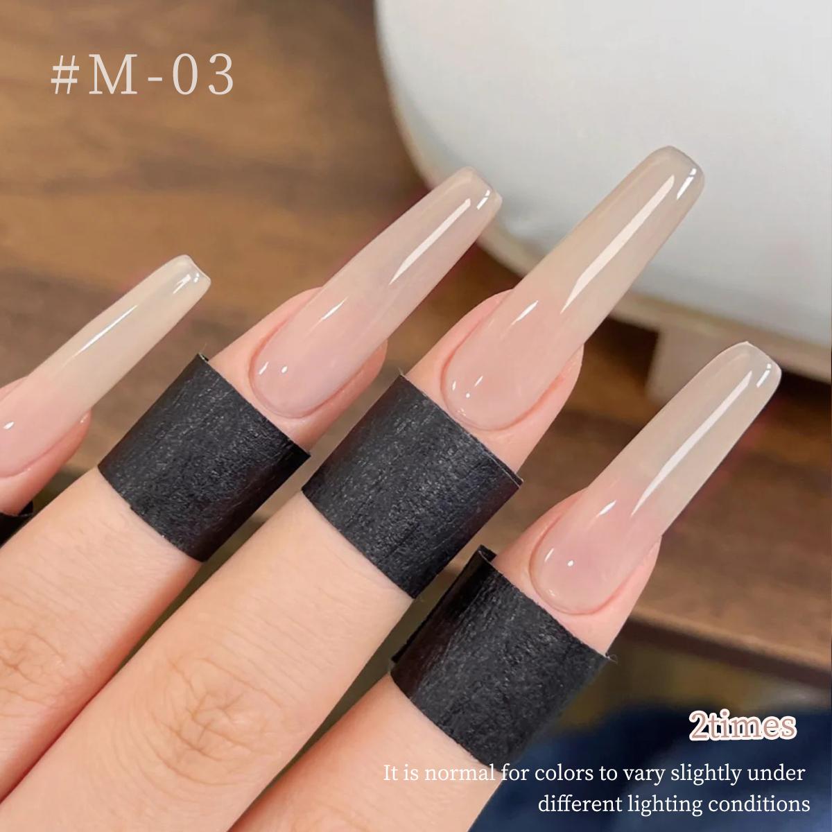 4PCS*15ML New Popular Ice Transparent Nude Nail Polish Gel 4 Color Set Super Bright Nude Pink Gentle Gel, High Saturation Salon Gel Smooth Firm and Long-lasting for Salon Manicure Female Holiday Gift Cutics Cosmetic