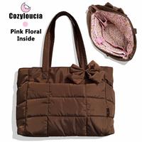 B-Caramel-Pink Floral -Bow