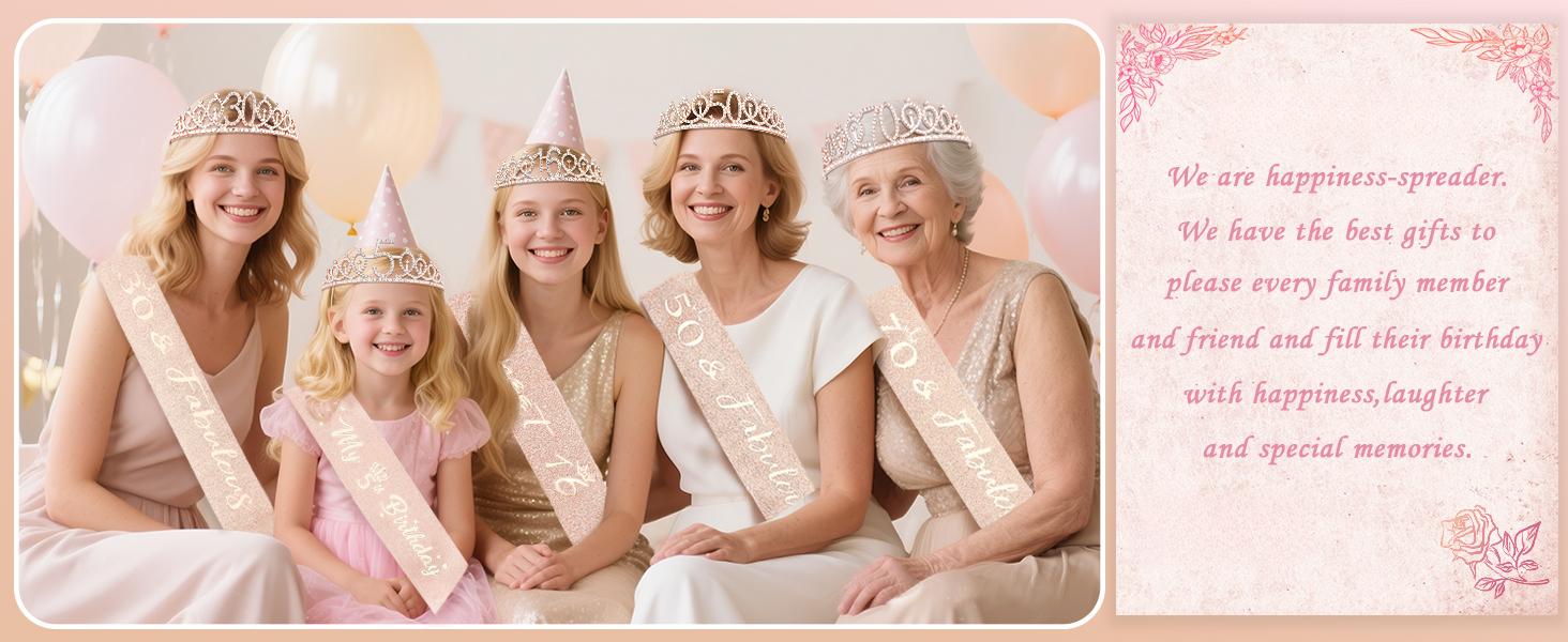 Sweet 16 Birthday Party Decorations Kit for Girls - Includes Sash, Tiara, Cake Topper, Number Candles & Balloons. Complete 16th Birthday Party Supplies Set, Perfect Gift Idea