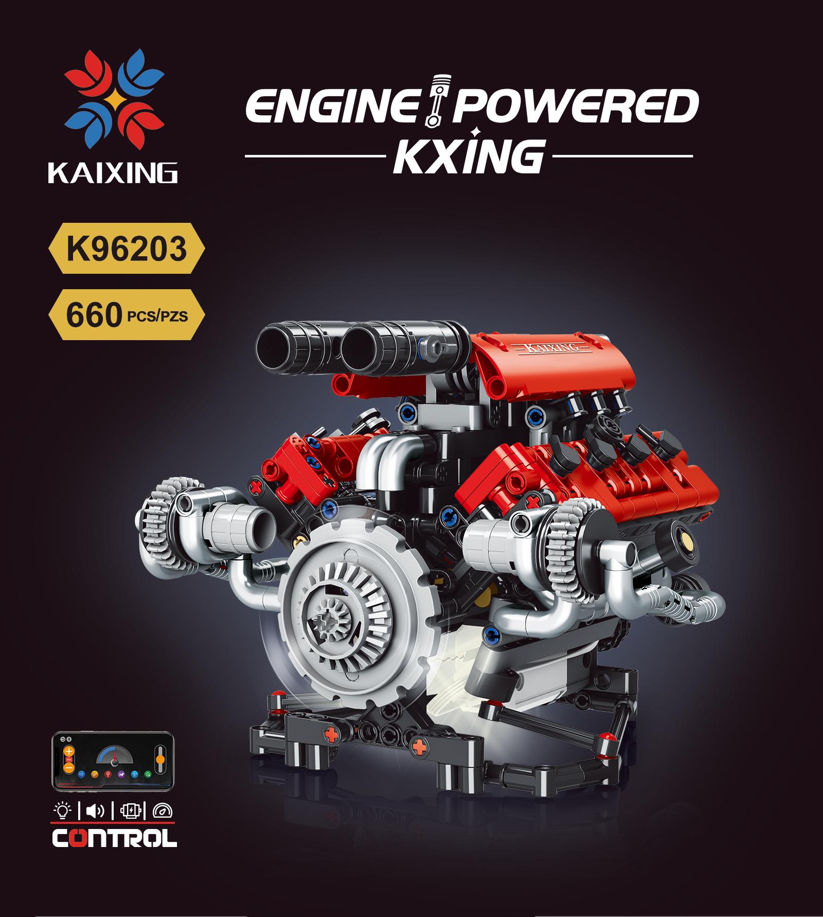 V8 Engine Building Kit 660+ Pieces, Dynamic Transmission Model with Visible Gears, Stem Educational Toy for Kids, Perfect Gift for Car Enthusiasts