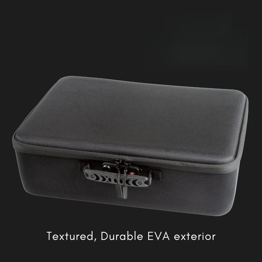 Toploader and One Touch Trading Card Storage Box with Zipper Lock - Sports Card Deck Box Fits Up to 400 Sleeved Collectible Sports Cards or up to 80 Magnetic Cases
