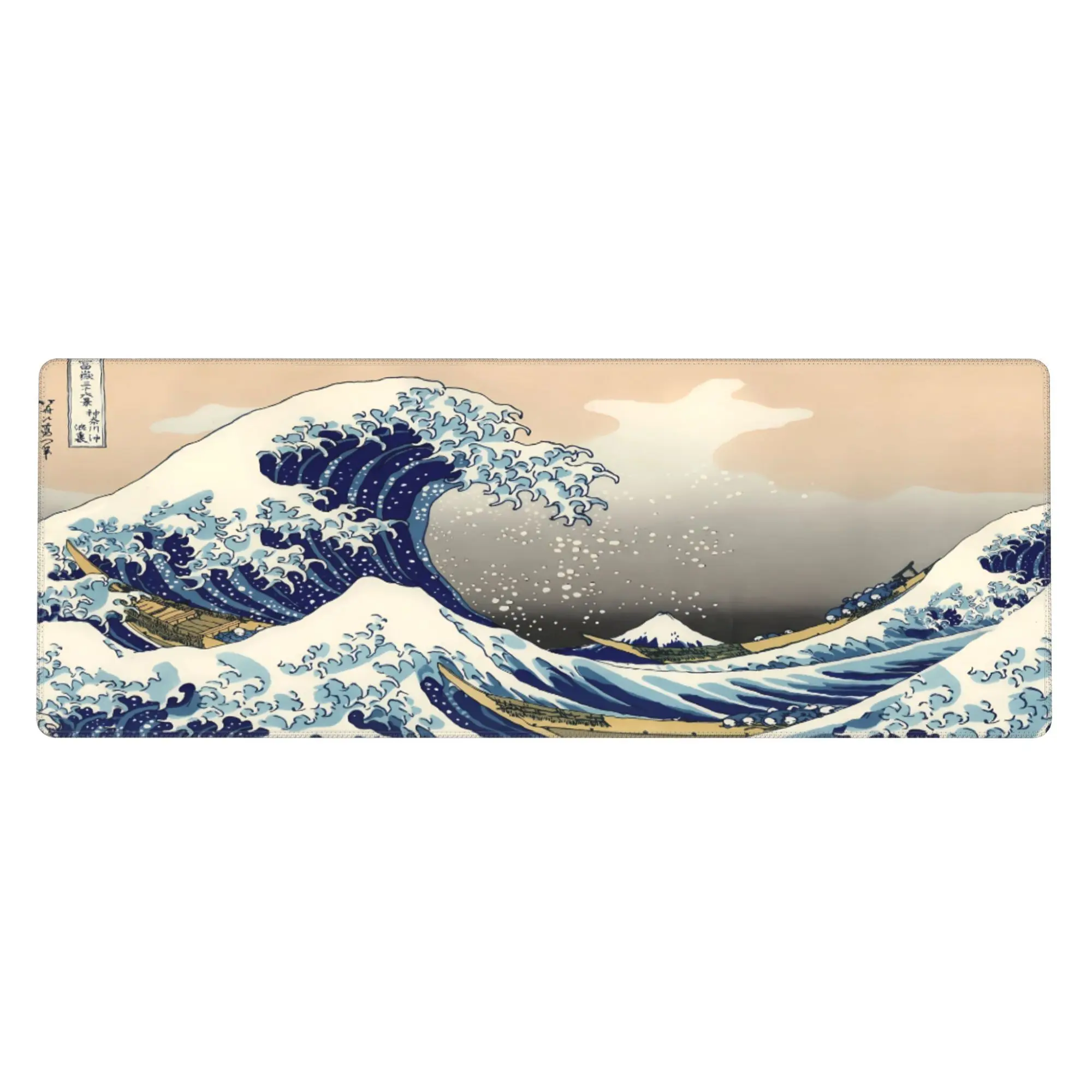 Hokusai Wave Large Printed Mouse Pad for Desk, Extended Gaming Mouse Mat with Smooth Surface and Non-Slip Rubber Base, Oversized Desk Pad for PC, Laptop, Office, Home, Gaming Setup and Everyday Workstation