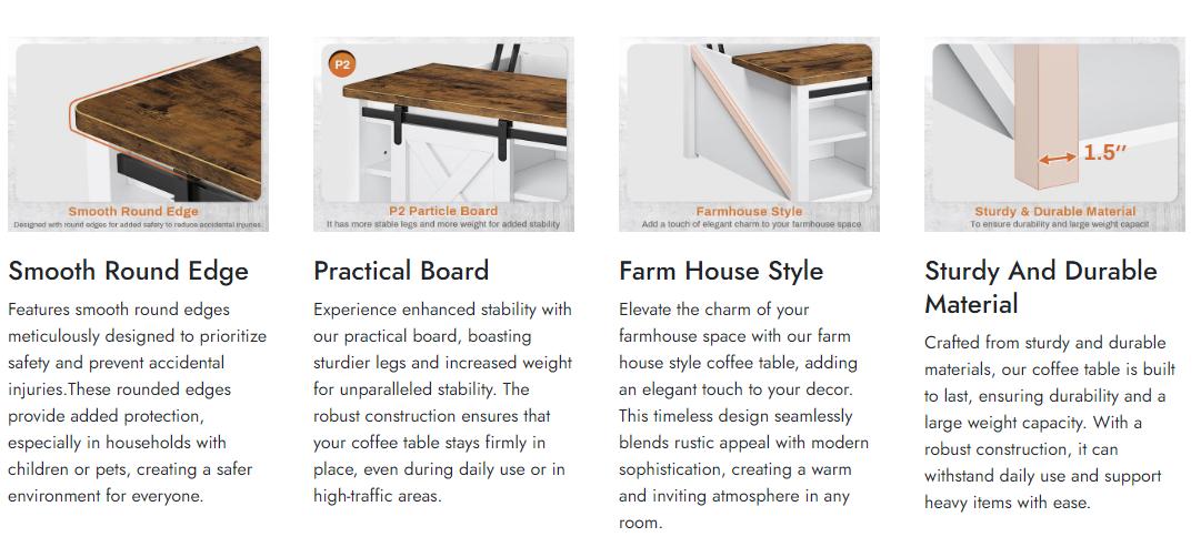 Sikaic 31.5 Inches Lift Top Coffee Table With Large Hidden Storage Compartment And Adjustable Shelves Rectangular Tabletop Acacia Wood Tabletop