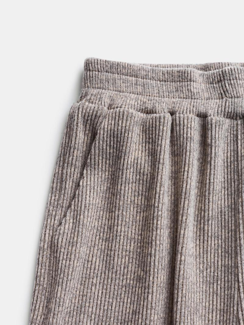 Women's Autumn Winter 2-Piece Set, Casual Round Neck Knitted Cardigan with Buttons & Loose-Fit Pants