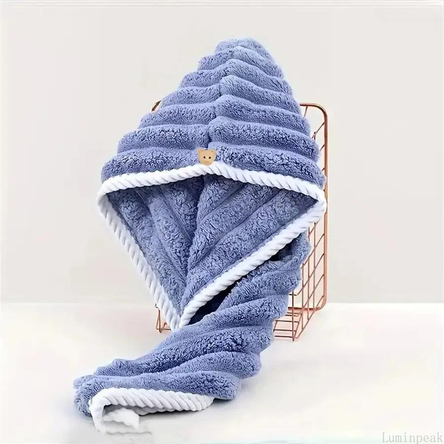 Unisex 3PCS Microfiber Hair Towel Wrap Pack - Quick Dry, Super Absorbent Drying Turban, Anti-Frizz, Soft Lightweight Bath Wrap for Curly & Long Hair, Travel & Gym Essential