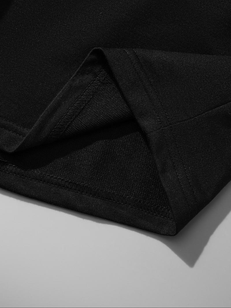 Men's Letter Print Drawstring Waist Shorts, Casual Regular Fit Shorts for Summer, Men's Bottoms for Daily Wear