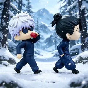 11cm/4.33in Anime Jujutsu Kaisen Figure Q version‌ Geto Suguru Gojo Satoru Action Figures Pvc Statue Collection Model Toys Gifts