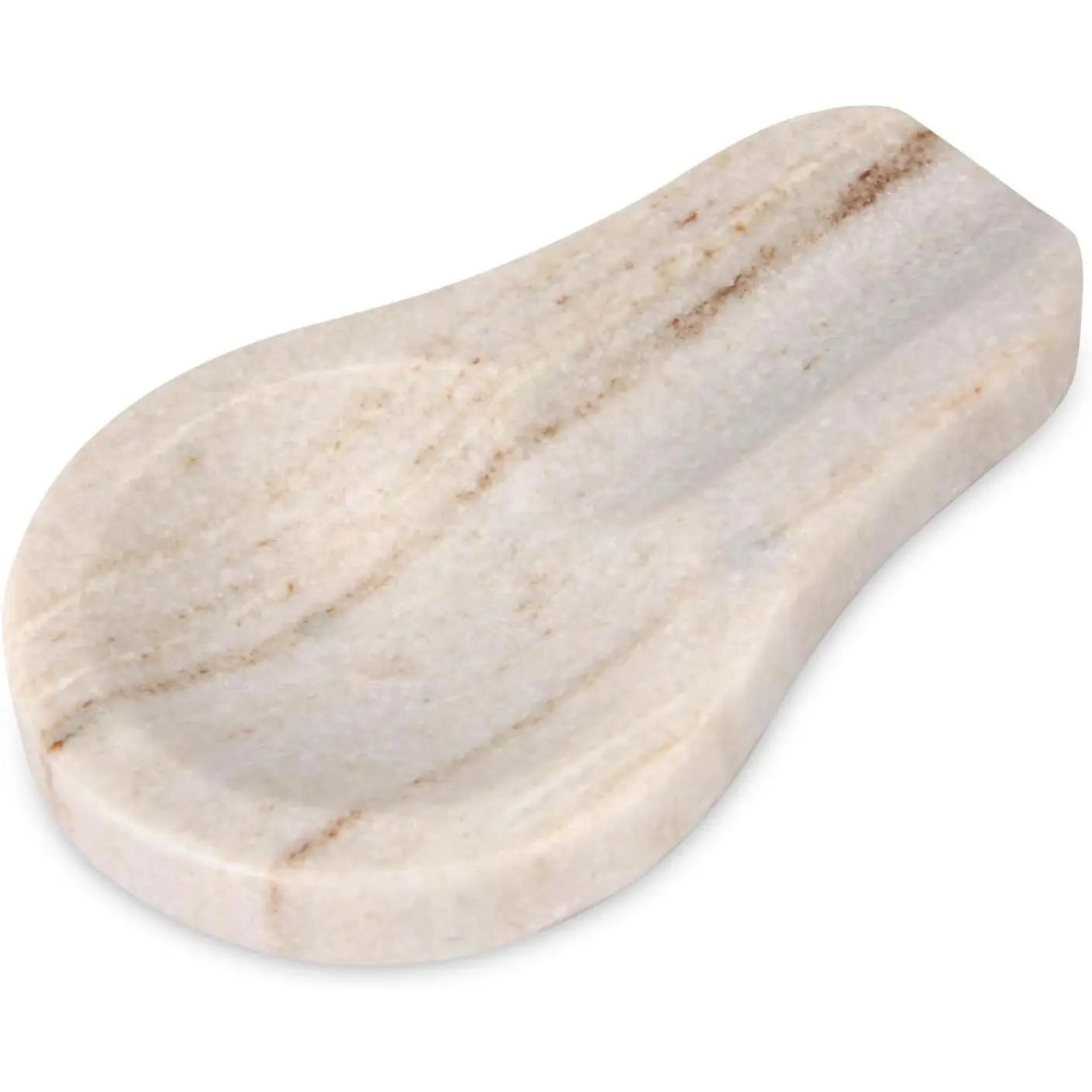 Marble Spoon Rest, 4 * 6.5 For Kitchen Stove Countertop, Marble Utensil Holder, for Spatula, Ladle, Fork